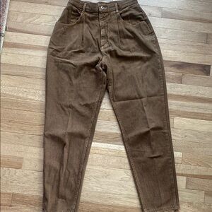 Lee Brown Dress Pants with Relaxed Fit 14 medium but waist measurement is 30